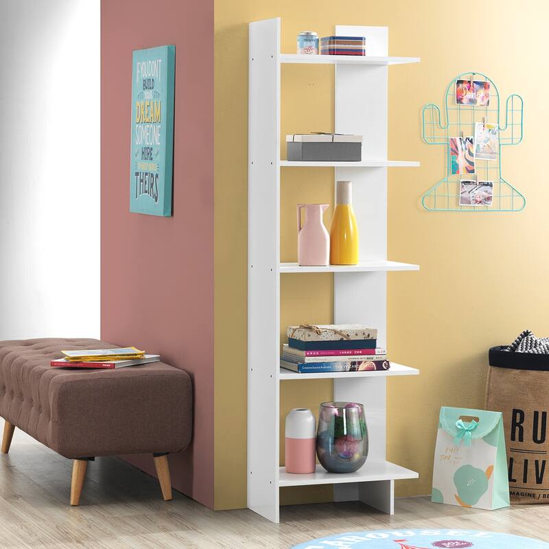 Costway Set of 2 Bookcase Storage 5-Tier Open Shelf Display Room - 2 PCS