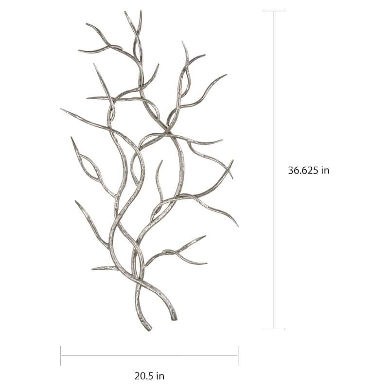 Uttermost Silvertone Iron Branches Wall Art (Set of 2)