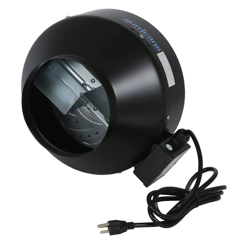 Hurricane Commercial Grade Inline Wall Mount Fan For HVAC & Ventilation Uses - 8-Inch