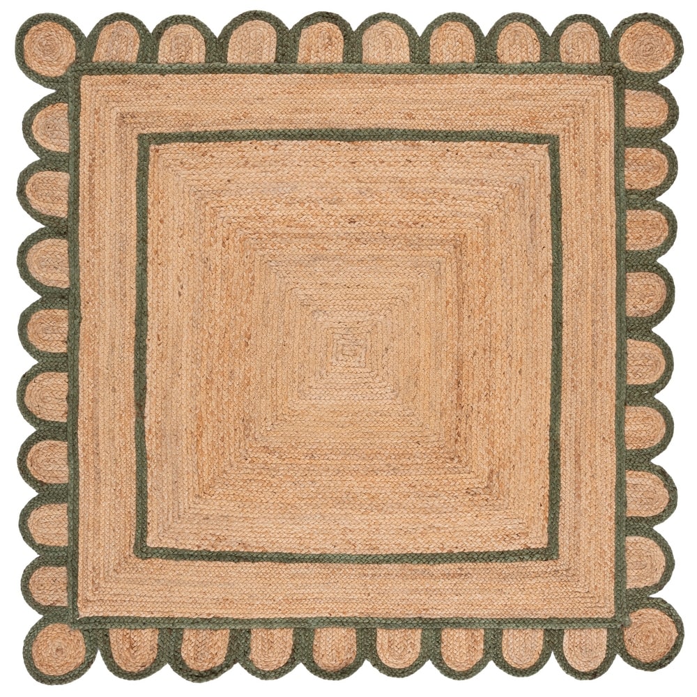 SAFAVIEH Handmade Natural Fiber Calcedonia Border Pattern Jute Rug