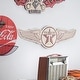 preview thumbnail 9 of 10, American Art Decor Vintage Texaco Wings Logo Embossed Metal Wall Sign