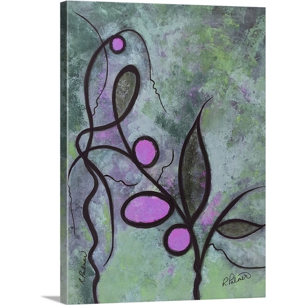 "Textured Curly Plant" Canvas Wall Art
