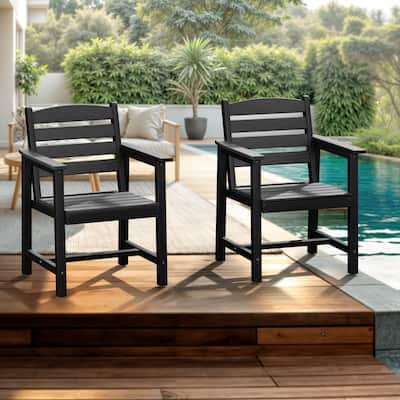 HDPE Dining Chairs Outdoor Patio Furniture 2 Set
