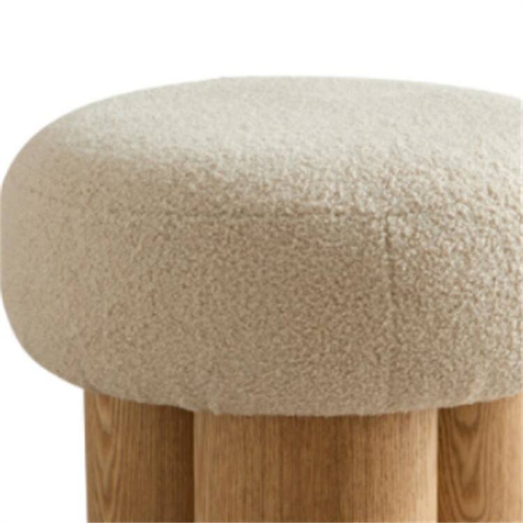 Mushroom Stool Grieg Plush Cushion, Wooden Barrel PVC Pipe
