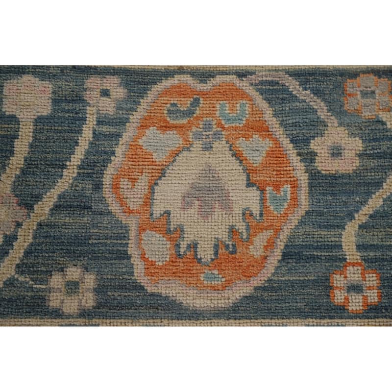 Turkish Oushak Vegetable Dye Area Rug Hand-knotted Wool Carpet - 9'3"x 11'10"