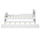 preview thumbnail 6 of 5, Twin Size Platform Bed with Trundle, Cartoon Shape Headboard, White