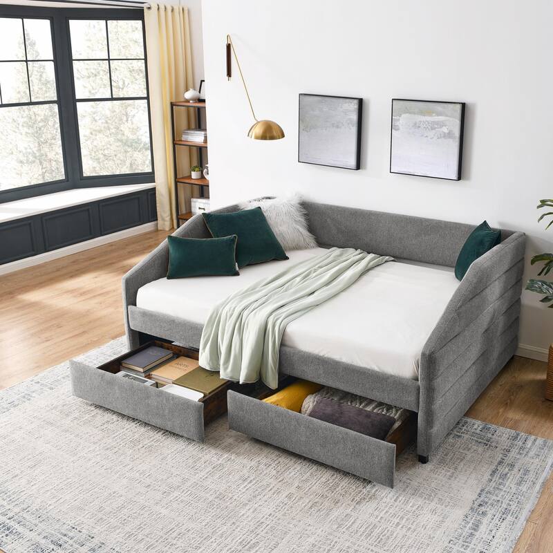 Tufted Daybed with Drawers