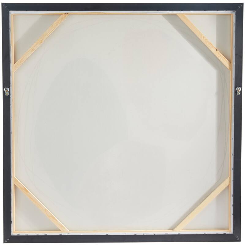 Multi Colored Canvas Handmade Overlapping Circle Abstract Framed Wall Art with Gold Frame and Gold Foil Detailing - Multi-Color