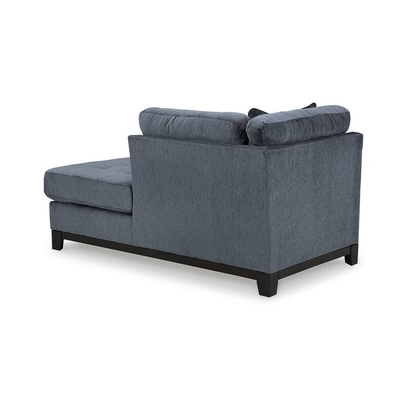 Signature Design by Ashley Maxon Place Dark Blue 3-Piece Sectional with Chaise - 140" W x 100" D x 37" H