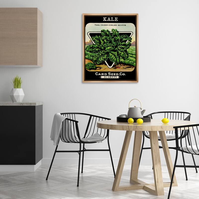 Stupell Vintage Garden Kale Framed Floater Canvas Wall Art Design By Lil' Rue