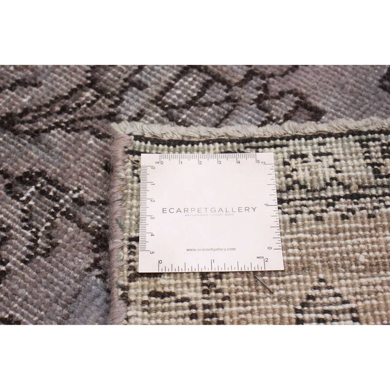 ECARPETGALLERY Hand-knotted Color Transition Grey Wool Rug - 6'5 x 9'7