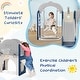 preview thumbnail 23 of 34, Toddler Slide,Swing Set 8 in 1,Kids Playground Climber Slide Playset with Basketball Hoop Freestanding Combination for Babies