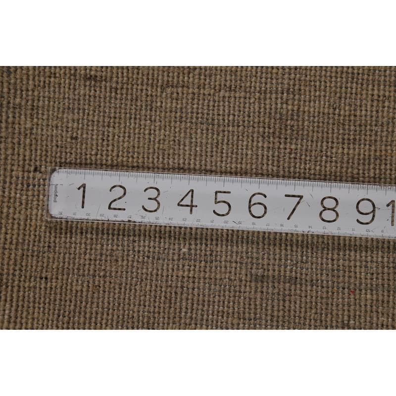 Brown Solid Gabbeh Oriental Area Rug Handmade Wool Carpet - 6'9" x 10'0"
