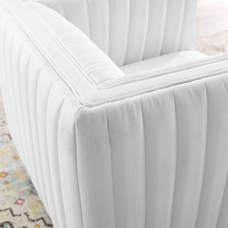 Perception Tufted Swivel Upholstered Armchair