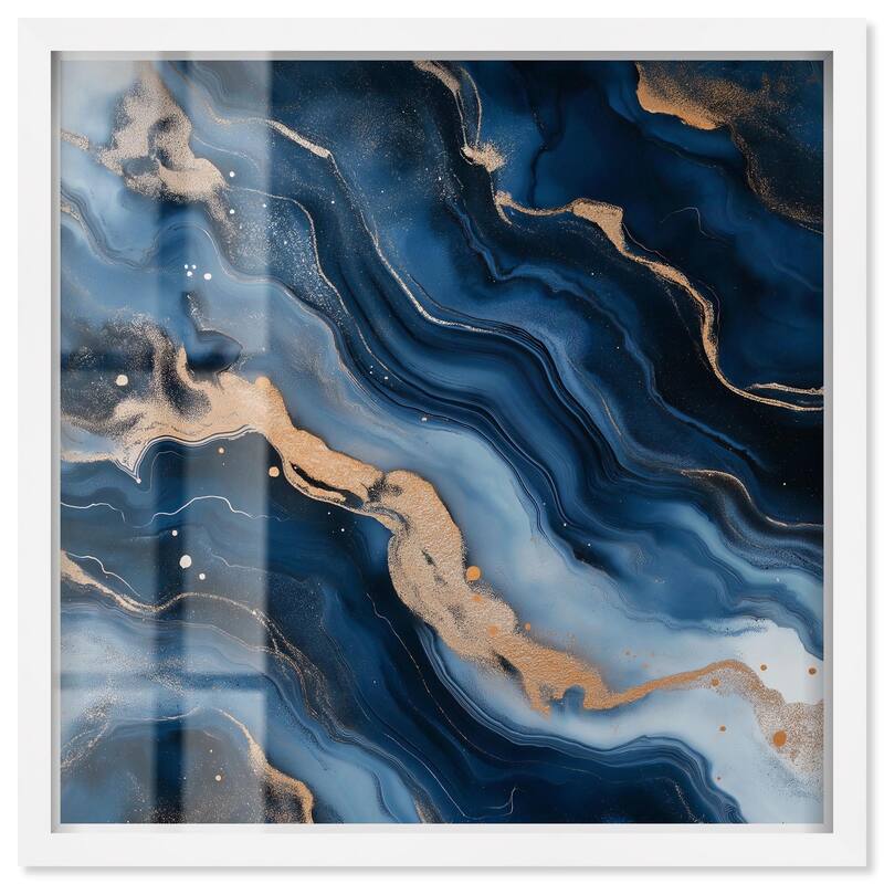 Deep Sea Geode II Shadowbox by Art Remedy - White - 12" x 12"