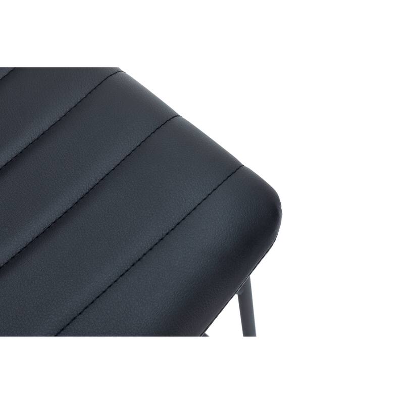 Zylar Modern Leather Guest Chair with Lumbar Support, Stainless Steel Base, High-Density Foam, Floor Protectors, 300 lb Capacity