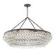 preview thumbnail 2 of 5, Calypso 8 Light Crystal Teardrop Vibrant Bronze Chandelier - 40'' W x 25.75'' H