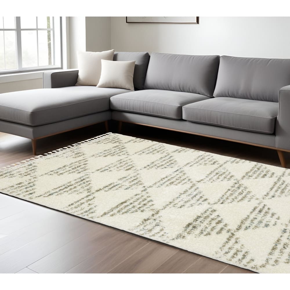 HomeRoots Geometric Transitional Runner Area Rug