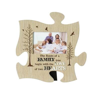 Puzzle Piece With Text -Family Love Photo Frame