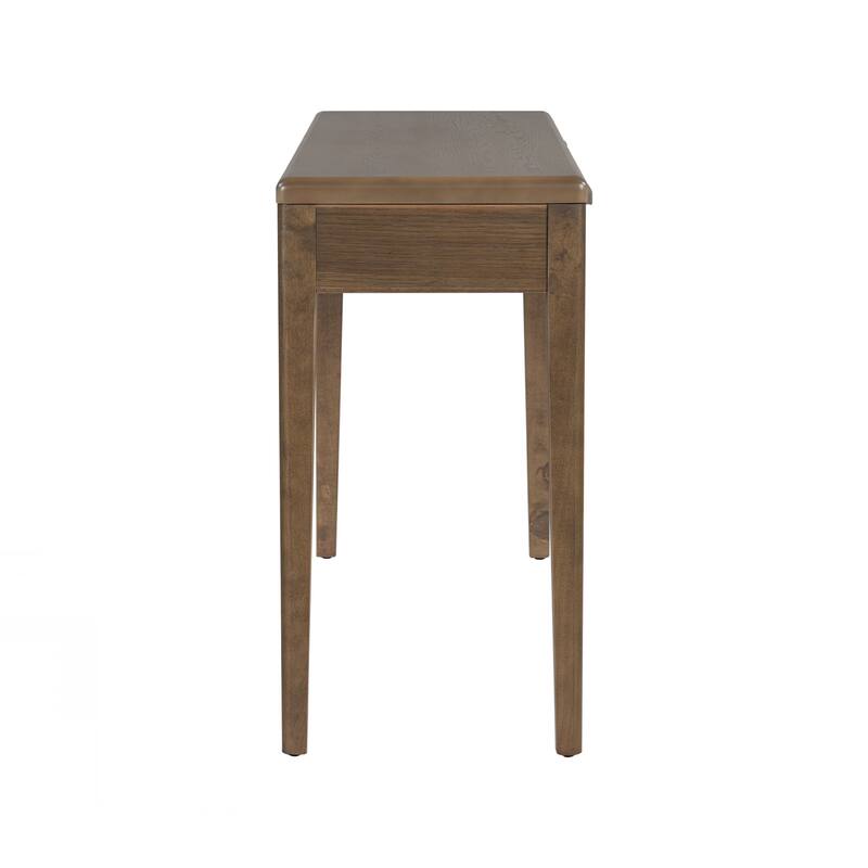 Elegant Console Table with Oak Veneer,Light Luxury Entryway Table with 3 Drawers