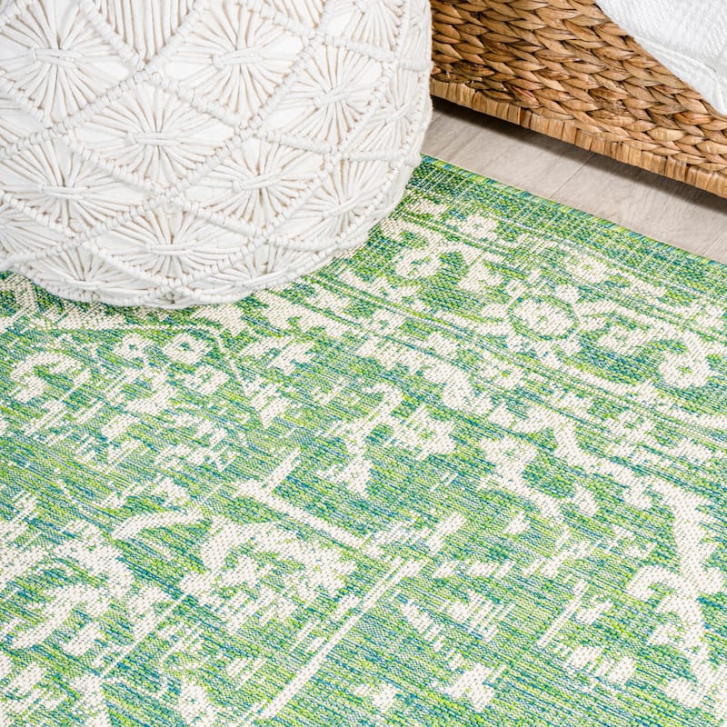 JONATHAN Y Medallion Textured Weave Indoor/Outdoor Area Rug