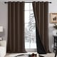 preview thumbnail 65 of 91, Deconovo 100 Percent Blackout with Liner Grommet Curtain (2 Panel) W52 x L45 - Brown