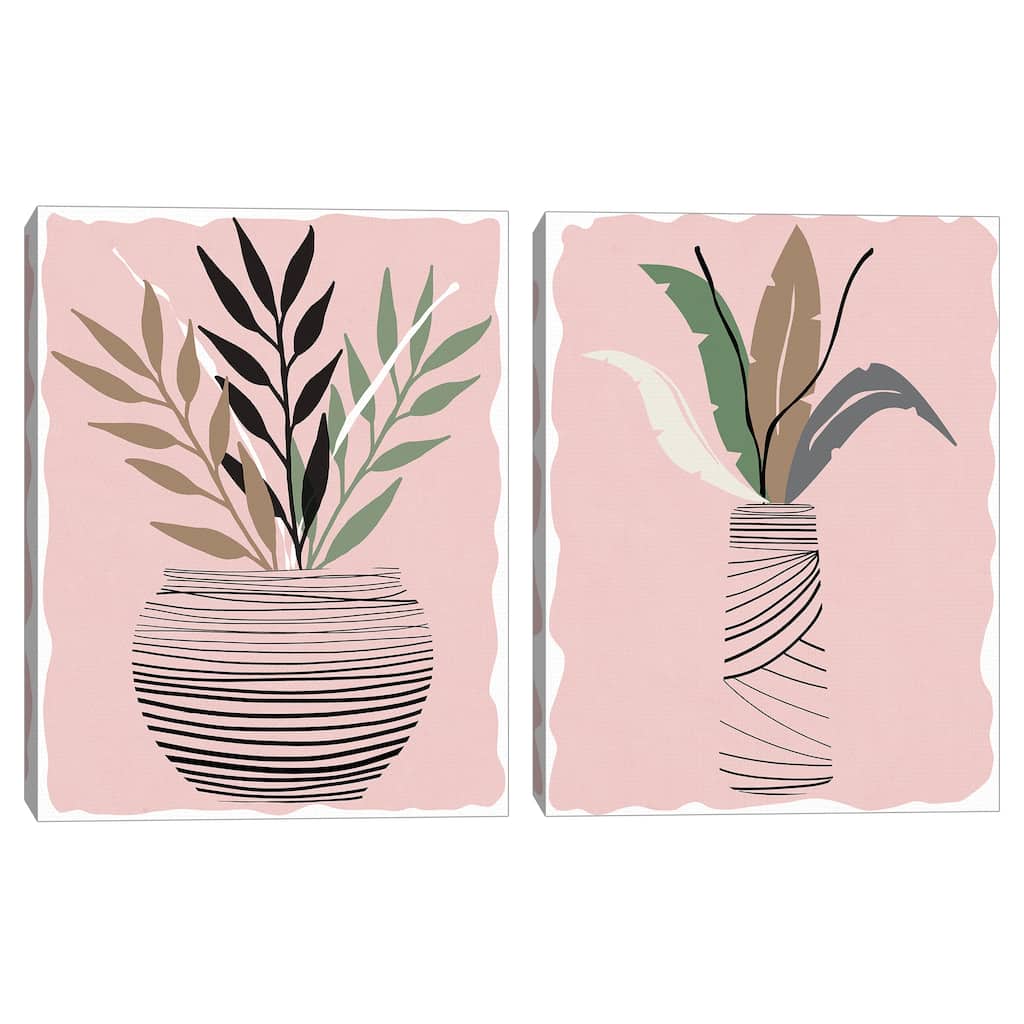 Wired Palm I, Wired Palm II by Daniela Santiago Canvas Art Prints