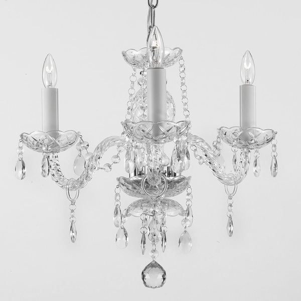 Crystal Chandelier Lighting 3 Light Fixture