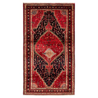ECARPETGALLERY Hand-knotted Anatolian Vintage Red Wool Rug - 4'9 x 8'4
