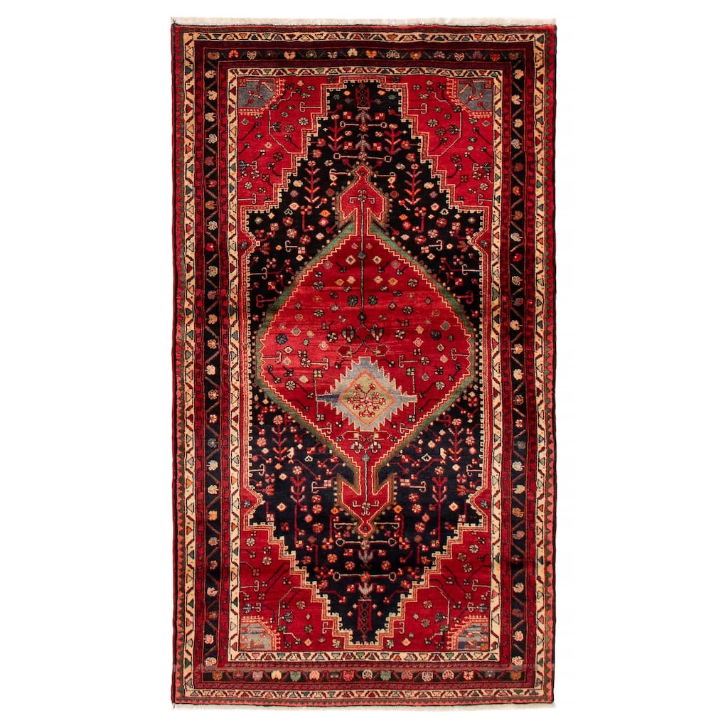 ECARPETGALLERY Hand-knotted Anatolian Vintage Red Wool Rug - 4'9 x 8'4