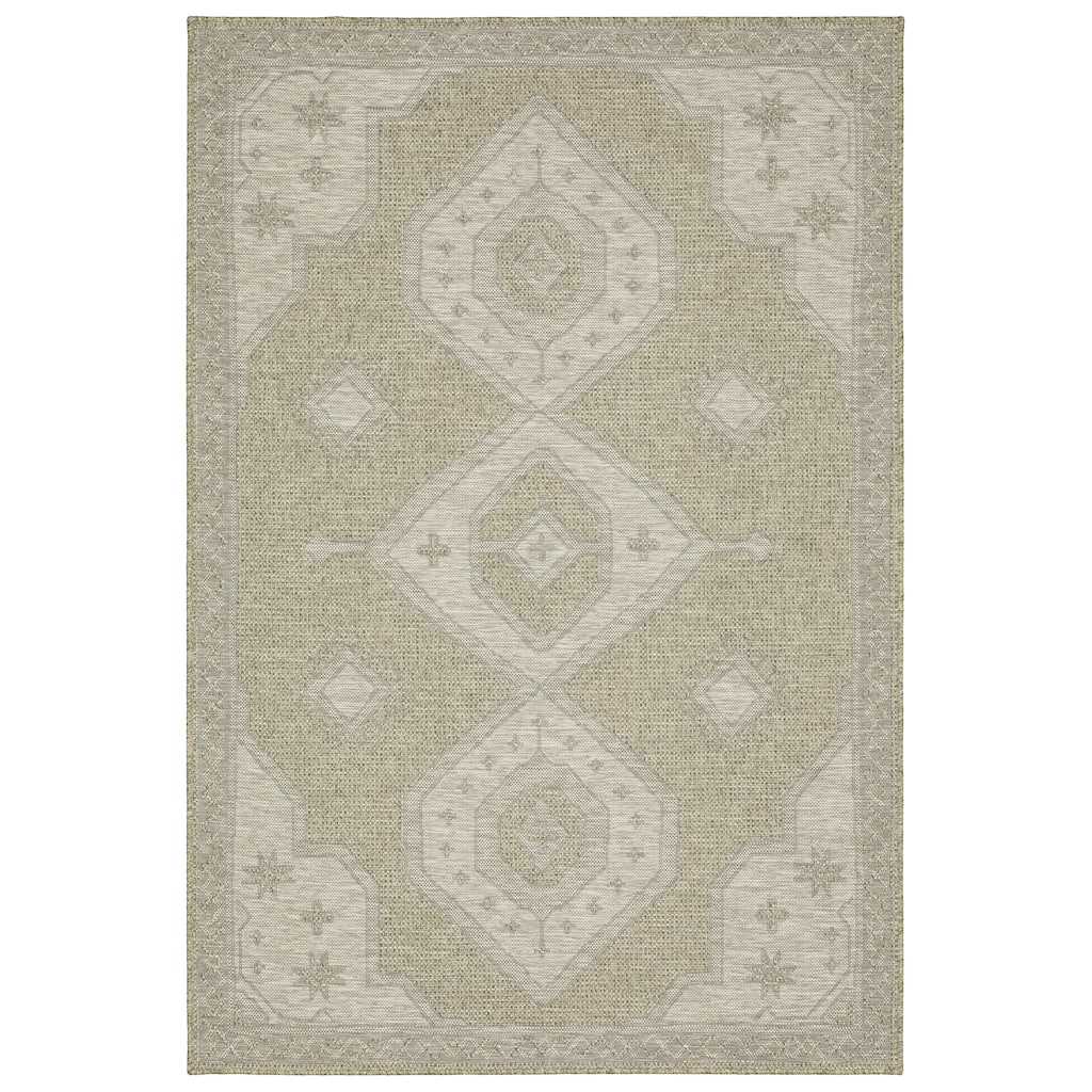Vista Home Tangelo Boho Medallions Beige/ Black Ultimate Performance Area Rug.