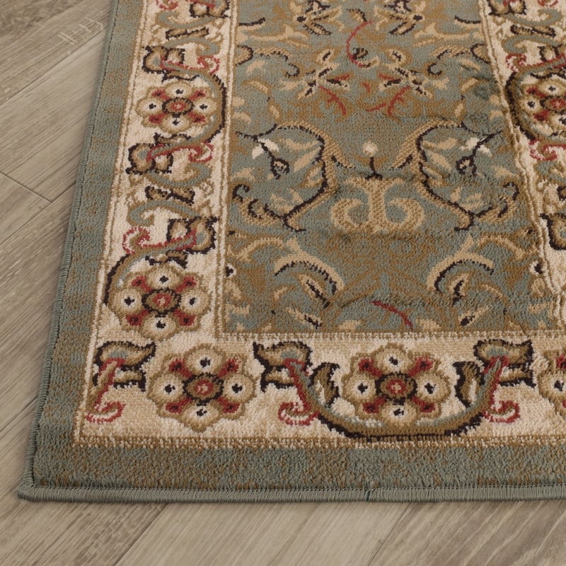 Superior Heritage Traditional Floral Scroll Indoor Area Rug