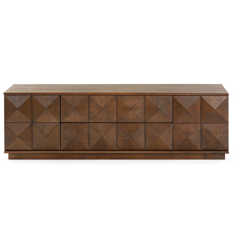 SAFAVIEH Couture Patty 4 Door Wood Media Stand - 63"W x 17"D x 19"H
