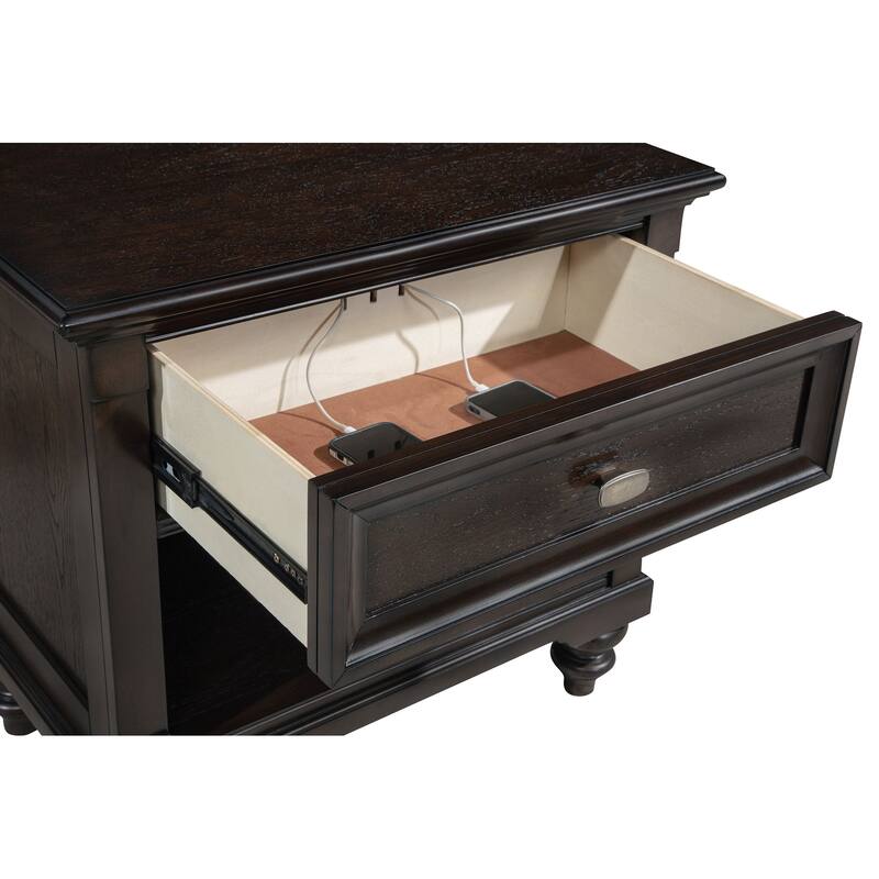 Berwick Dark Oak 1-drawer Nightstand
