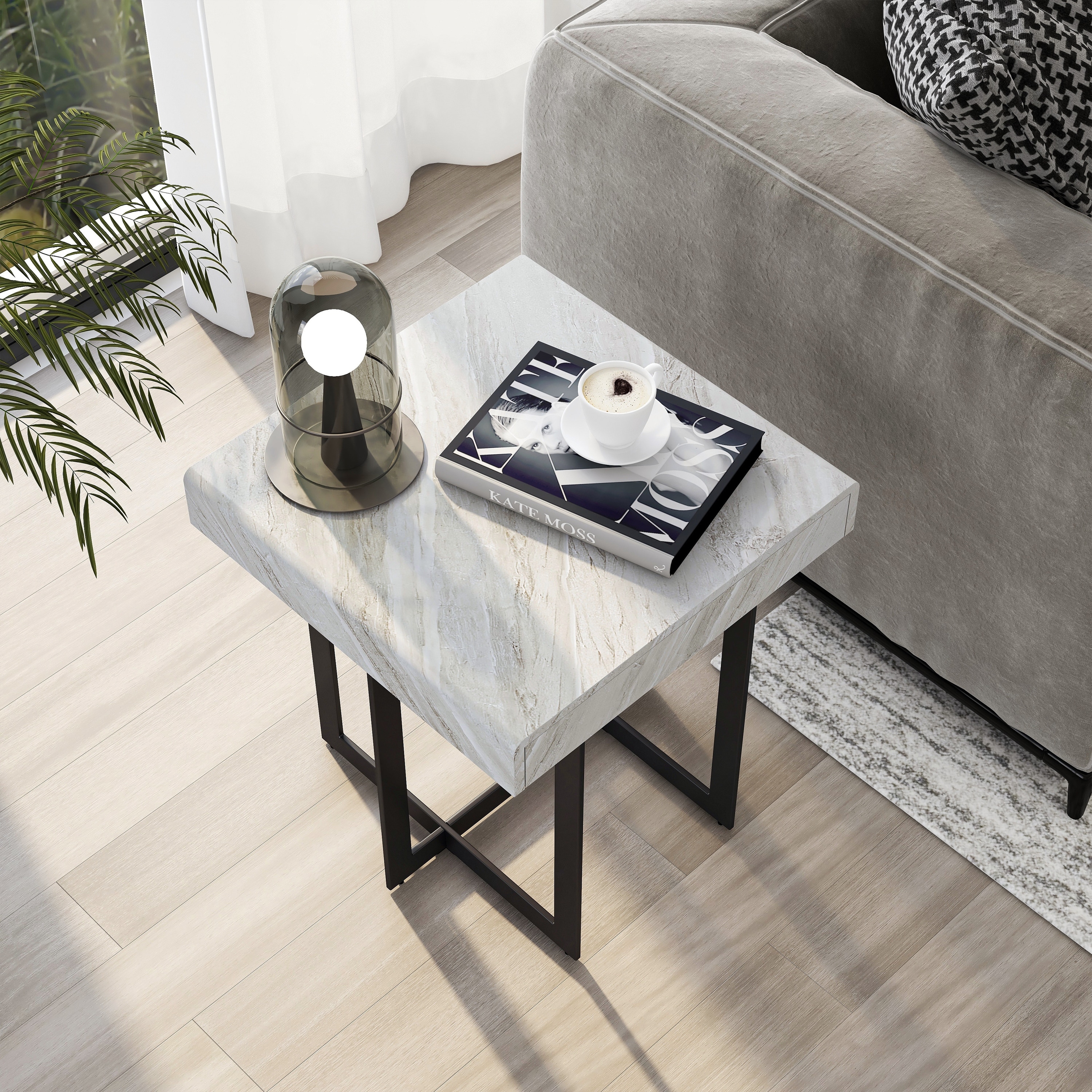 Marble accent table bed deals bath and beyond