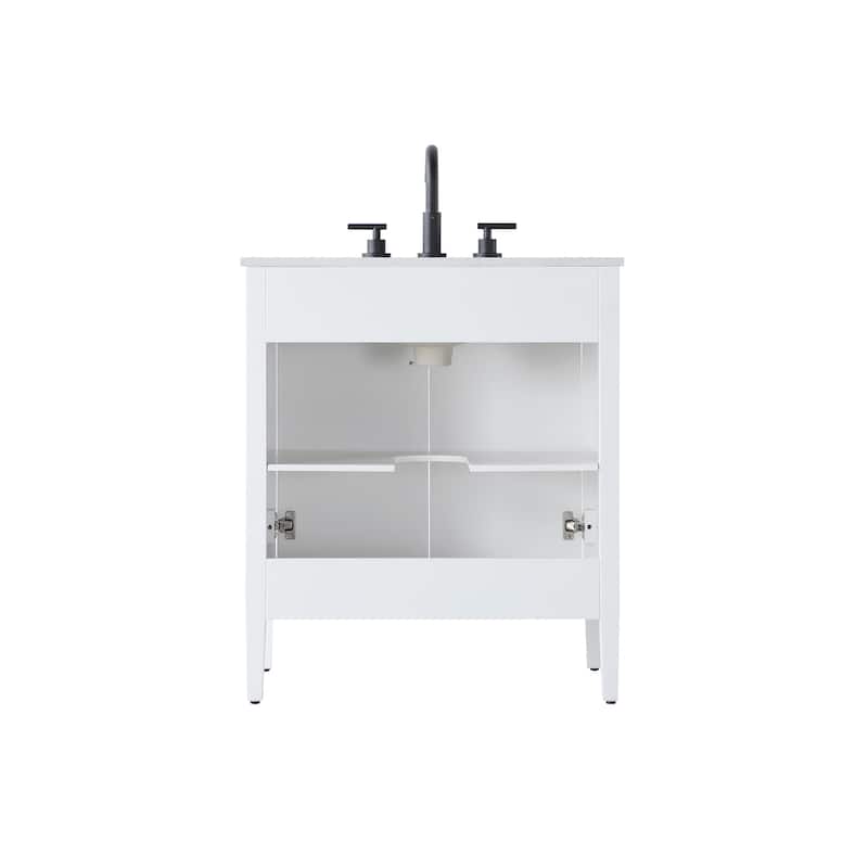 Elegant Lighting VF29630 Blakely 30" Free Standing Single Basin Vanity