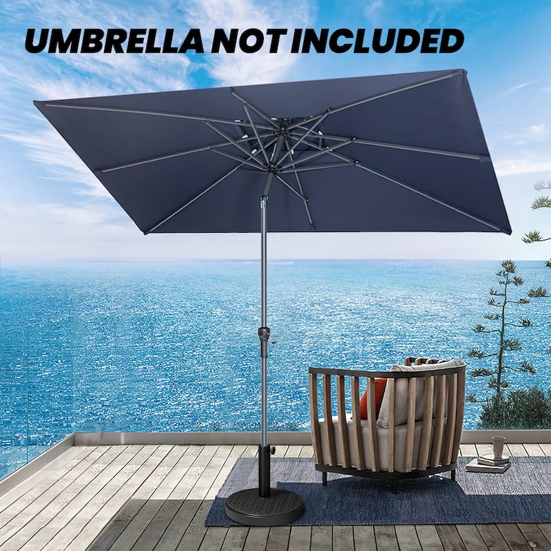 29/45 lbs Outdoor Concrete Cement Filled Round Umbrella Base Holder for Straight Pole Market Umbrella