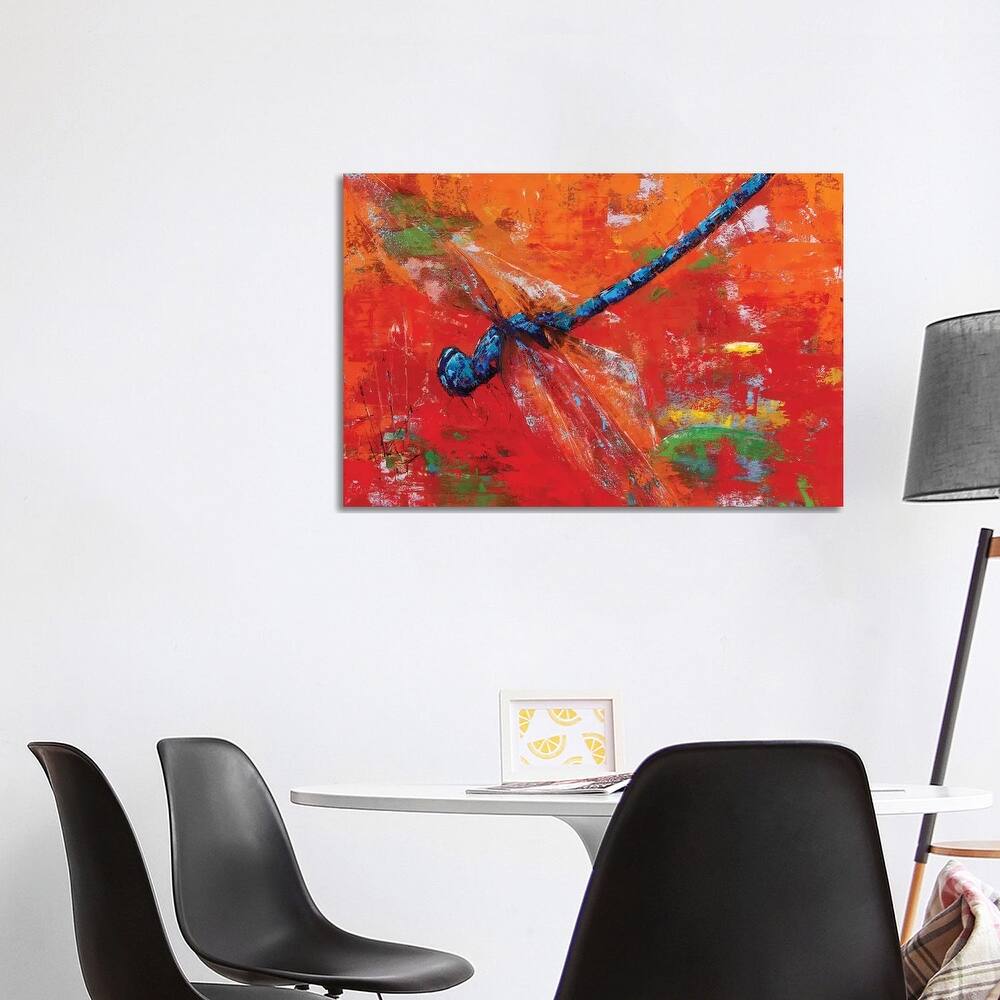 iCanvas "Blue Dragonfly" by Olena Bogatska Canvas Print