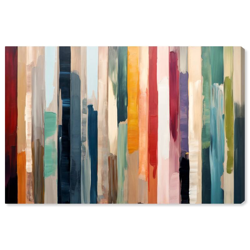 Wynwood Studio Canvas Abstract Thin Skyscrapers Blue and Modern & Contemporary Wall Art Canvas Print