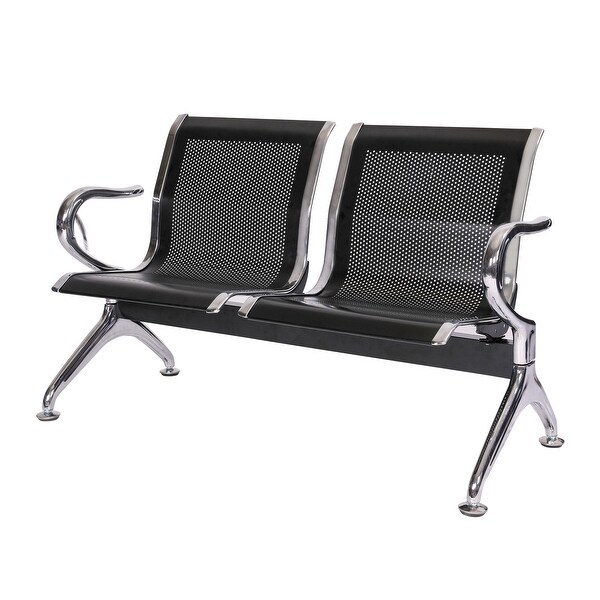 Kinbor 2 Seat Airport Reception Chair Waiting Room Bench Visitor