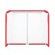 preview thumbnail 11 of 9, White-Red Steel Hockey Goal with Mesh Net and Oxford Cover