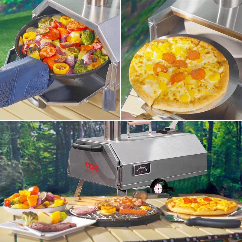Portable Semi-Automatic Outdoor Wood Fired Pizza Oven