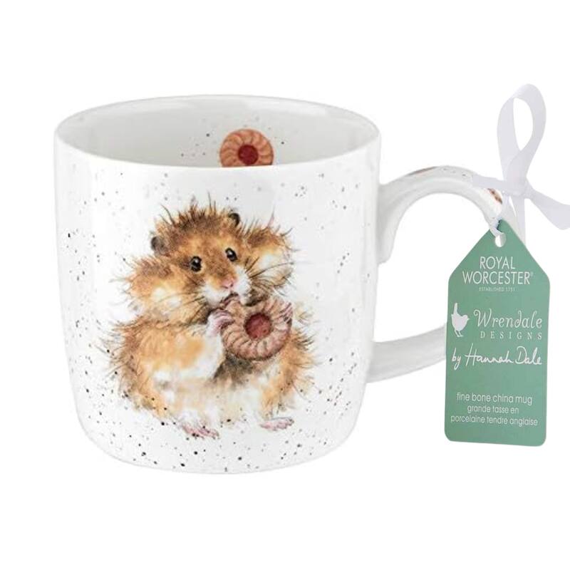 Royal Worcester Wrendale Design Mug Cats or Mouse Design - 14 Ounces - Diet Starts Tomorrow (Hamster)
