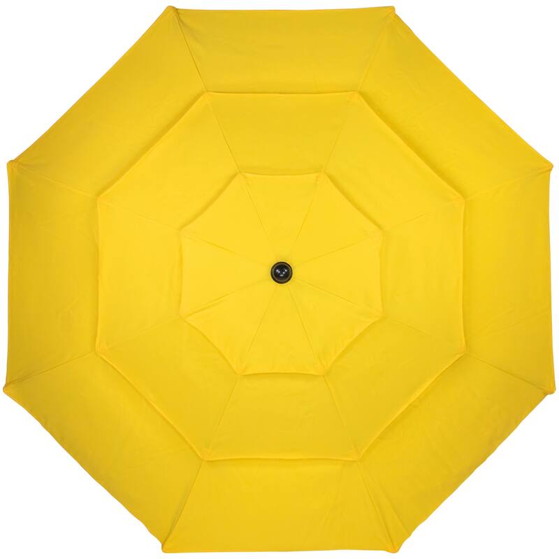 9.75ft Outdoor Patio Market Umbrella with Hand Crank and Tilt, Yellow