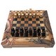 preview thumbnail 1 of 4, Novica Handmade Basuki Hand Painted Wood Chess Set
