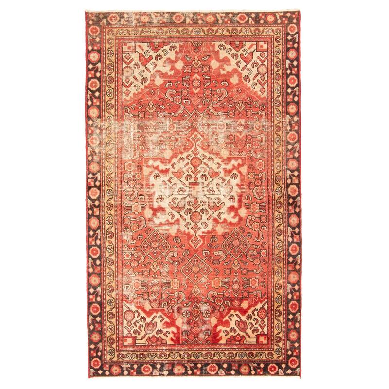 ECARPETGALLERY Hand-knotted Andelz Red Wool Rug - 3'10 x 7'3