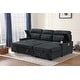 preview thumbnail 8 of 14, Kaden Fabric Sleeper Sectional Sofa with Storage Chaise and Arms