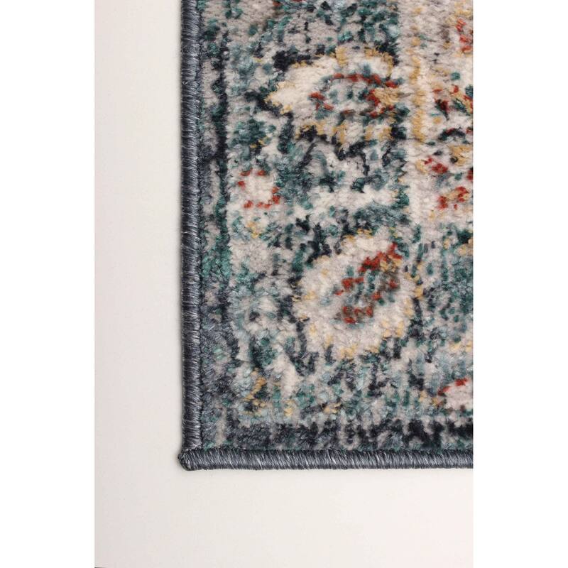 ECARPETGALLERY Machine Woven Legacy Teal Area Rug