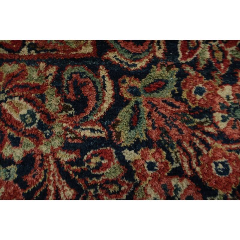 Hand Knotted Oriental 100% Wool Carpet Traditional Floral Oranges & Rust Sarouk Area Rug - 21' 3'' X 10' 7''