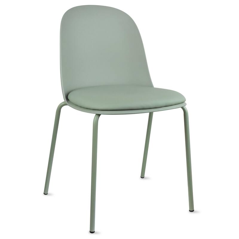 Set of 2 Plastic Eiffel Molded Shell Retro Dining Chairs Accent For Living Room Kitchen Chrome Desk Designer Office